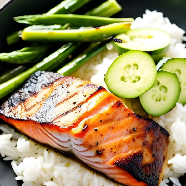 The Salmon Rice Bowl - A Seafood Symphony for Gestational Diabetes