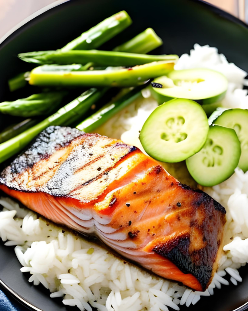 The Salmon Rice Bowl - A Seafood Symphony for Gestational Diabetes