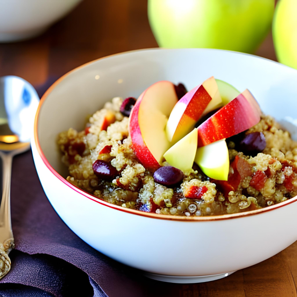 Quinoa Porridge with Cinnamon and Apple - Cinnamon Apple Quinoa Bliss