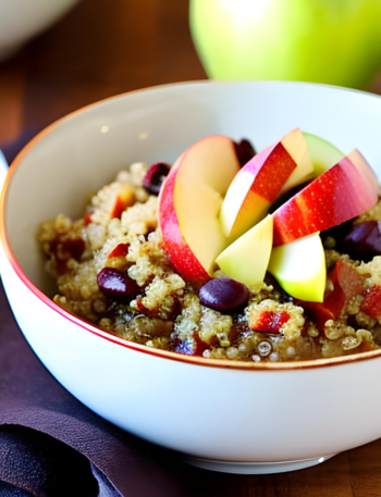 Quinoa Porridge with Cinnamon and Apple - Cinnamon Apple Quinoa Bliss