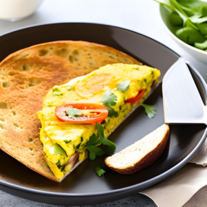 Veggie Omelette with Whole Grain Toast