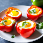 Baked Eggs in Bell Pepper Cups