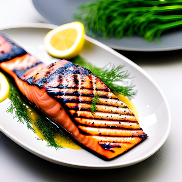 Grilled Salmon with Lemon and Dill